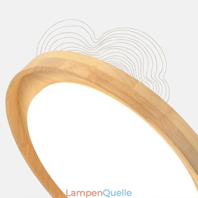 Moderne Deckenleuchte aus Holz und Acryl, runde Deckenleuchte