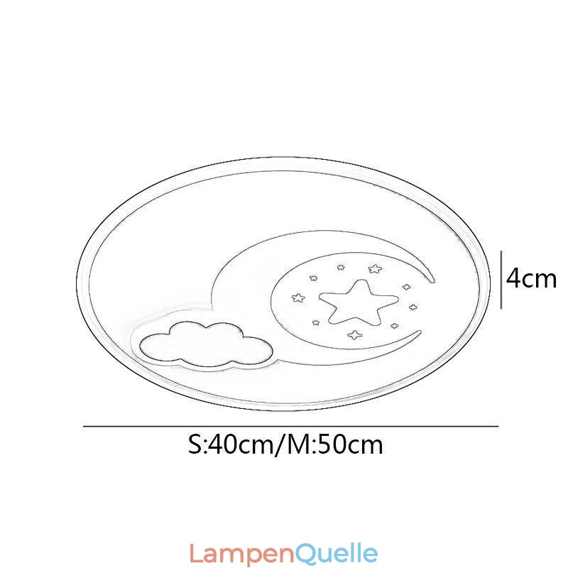 Simplicity Deckenleuchte Mond & Stern Deckenlampe