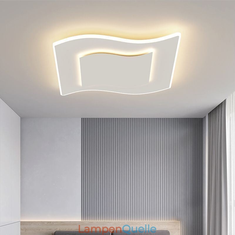 Moderne Deckenleuchte Quadratische Deckenlampe aus Acryl