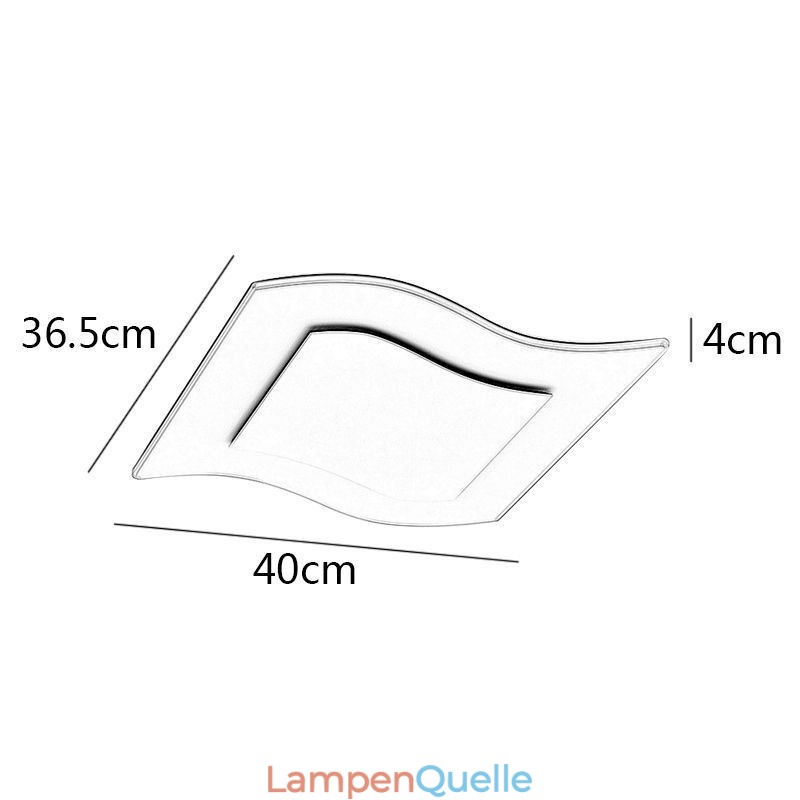 Moderne Deckenleuchte Quadratische Deckenlampe aus Acryl