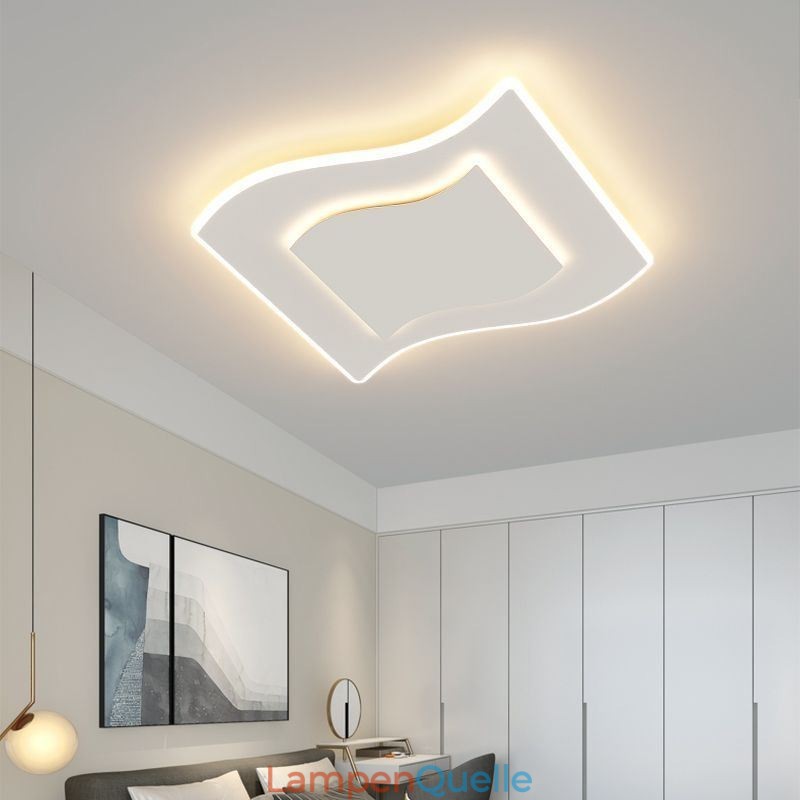Moderne Deckenleuchte Quadratische Deckenlampe aus Acryl
