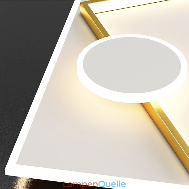 Moderne Deckenleuchte, quadratisch, geometrische Acryl-Deckenleuchte