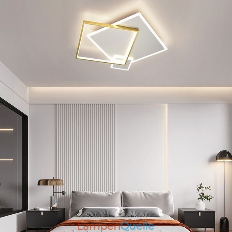 Moderne Deckenleuchte, geometrische quadratische Deckenleuchte