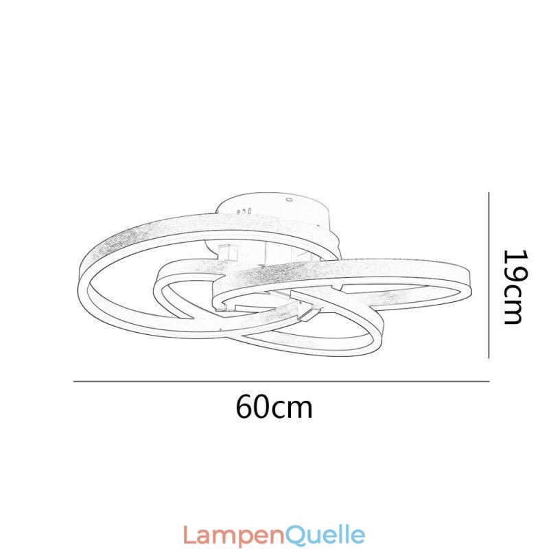 Moderne Deckenleuchte 3 Ring Deckenlampe