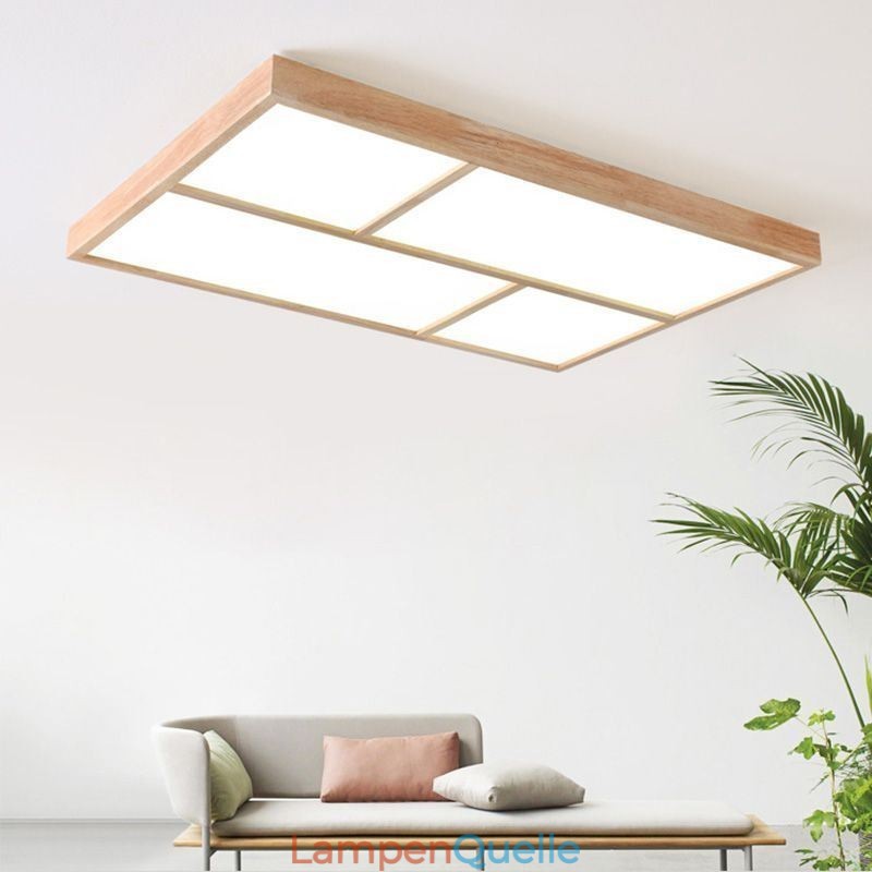 Moderne Deckenleuchte Minimalistischer Holzstil Unterputz Deckenleuchte