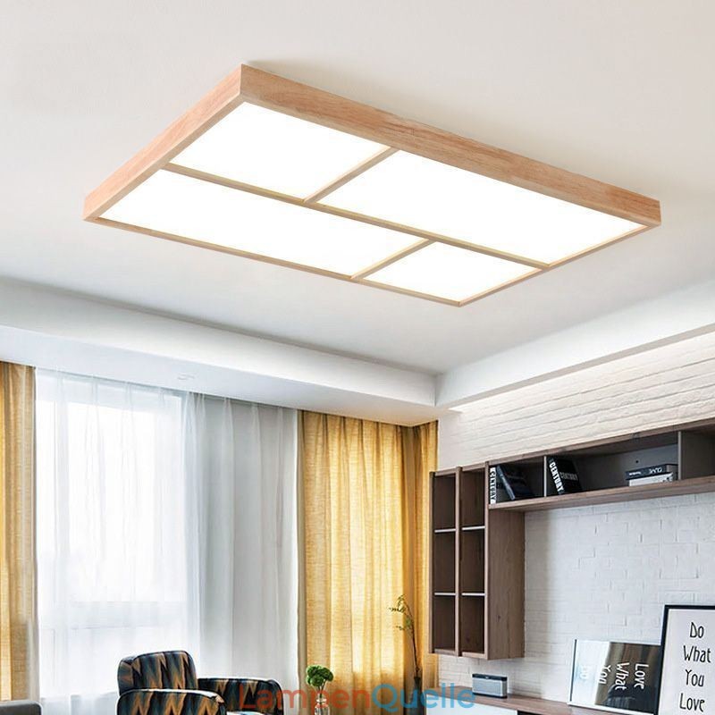 Moderne Deckenleuchte Minimalistischer Holzstil Unterputz Deckenleuchte