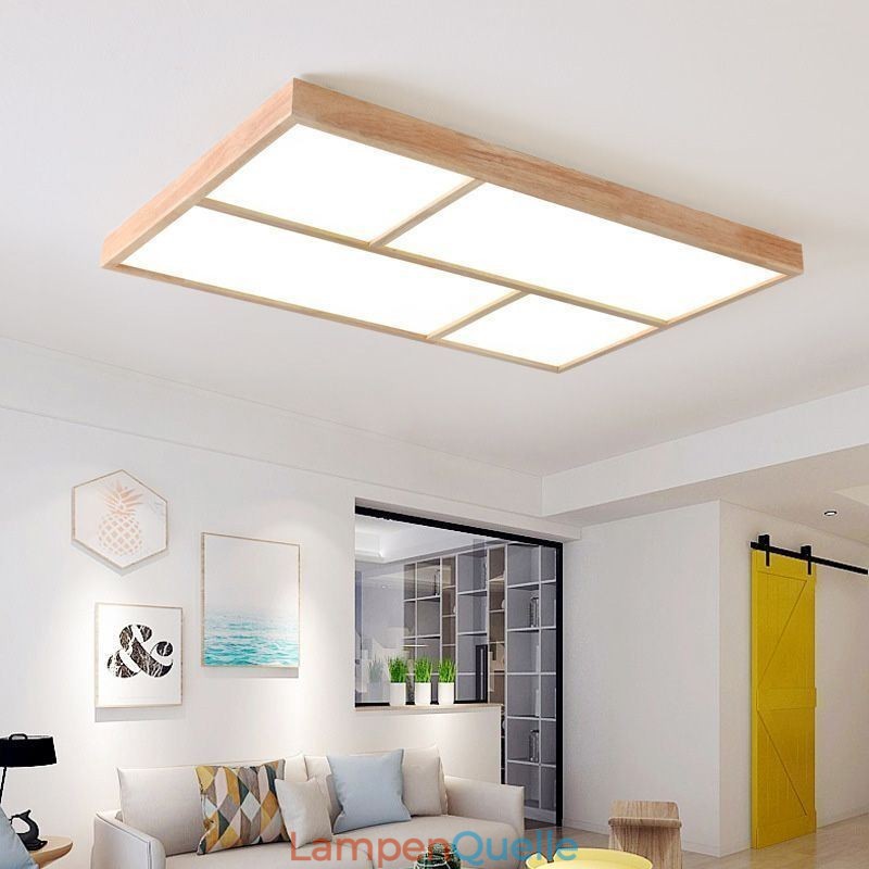 Moderne Deckenleuchte Minimalistischer Holzstil Unterputz Deckenleuchte