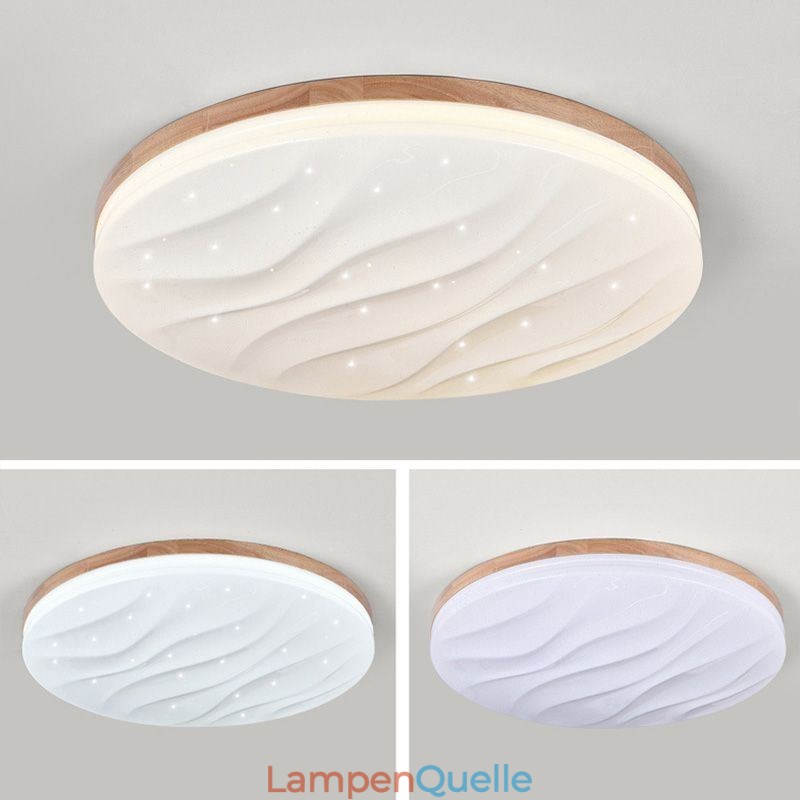 Japanische Holz Deckenleuchte Acryl Runde Wellpappe Deckenlampe