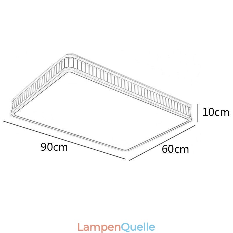 Japanische Acryl-Deckenleuchte, rechteckig, Gummiholz-Deckenleuchte