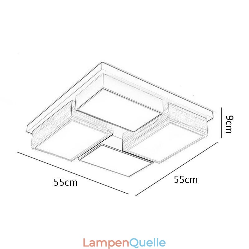Moderne Deckenleuchte Geometrische Holz Deckenlampe
