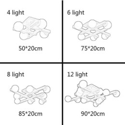 Japanische Holz-Deckenleuchte Magic Bean Molecular Deckenlampe