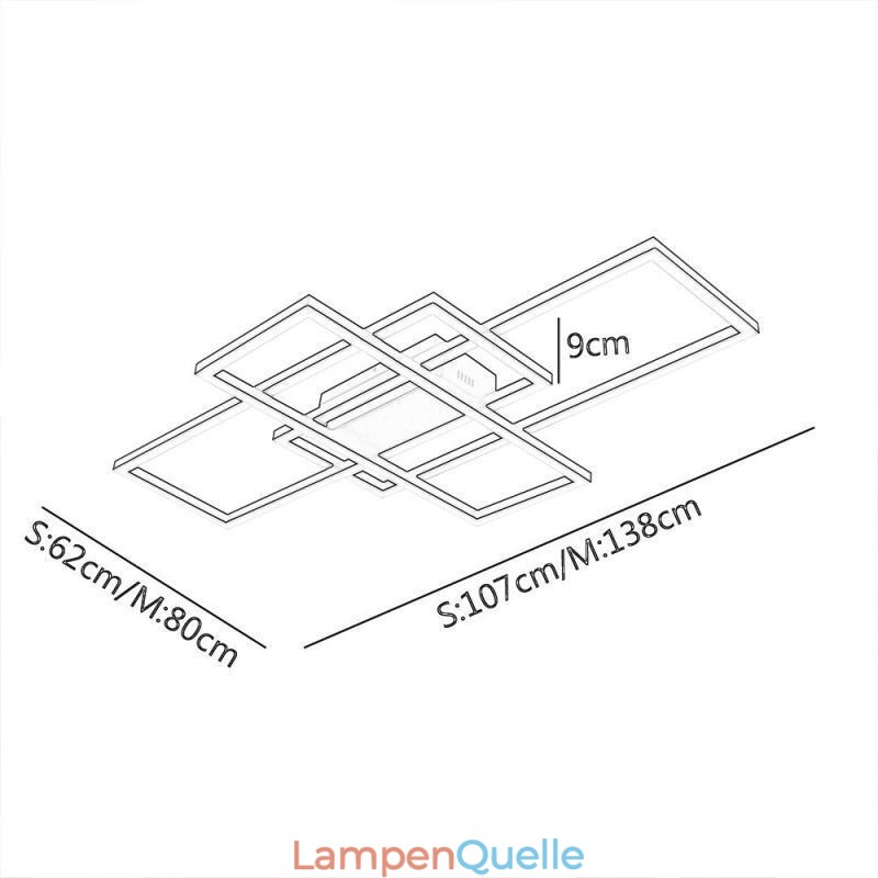 Moderne Deckenleuchte Geometrische Quadratische Deckenlampe
