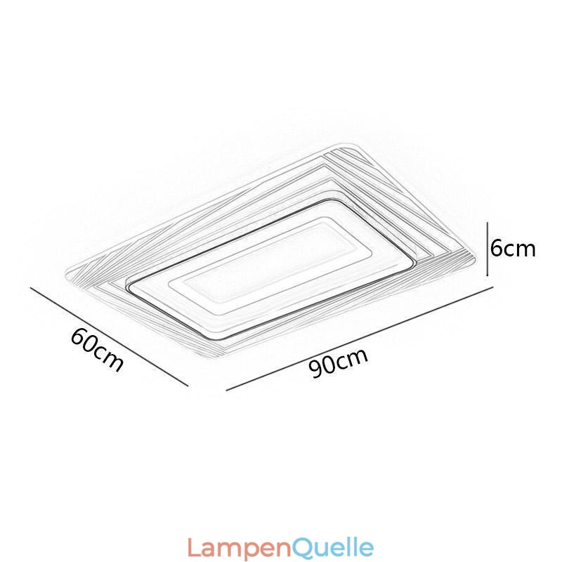 Rechteckige Unterputz-Deckenleuchte Minimalistische ultradünne Acryl-Deckenleuchte