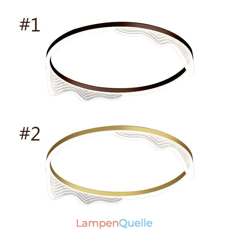 Runde Deckenleuchte mit gewellter Kantenverzierung