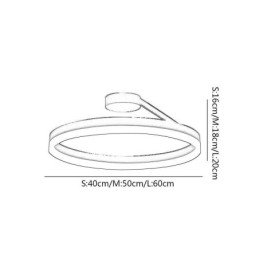 Moderne Deckenleuchte mit Kreis-Beleuchtung und Acryl-Lampenschirm