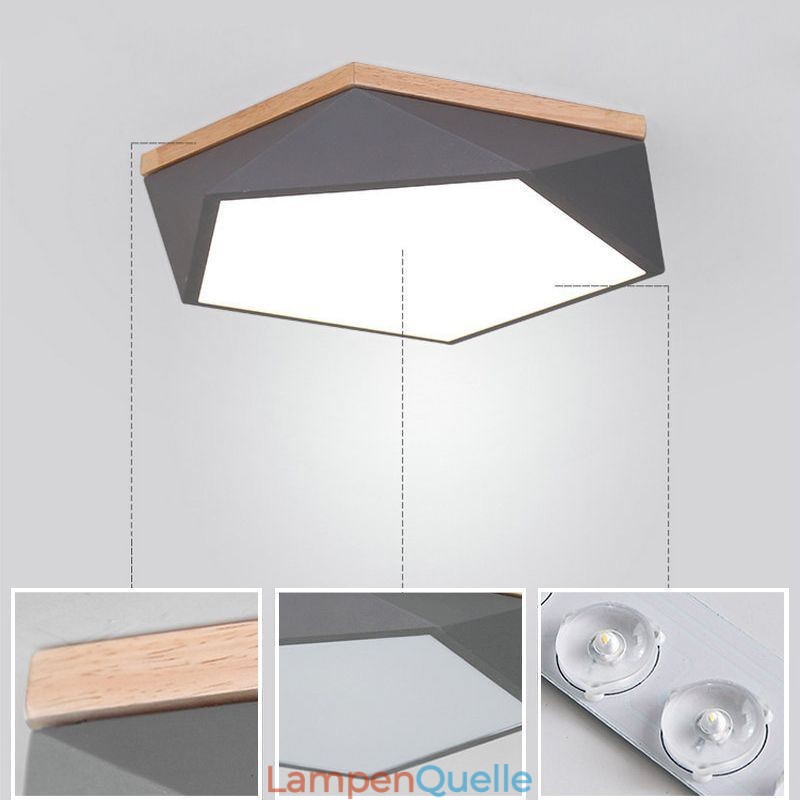 Moderne Deckenleuchte Diamantform Design Dimmbare Unterputz-Deckenleuchten