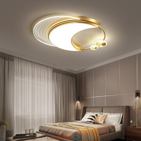 Dimmbare Deckenleuchte, moderne Unterputz-Leuchten mit Mondform, 36 W Dimmbare Deckenleuchte, moderne Unterputz-Leuchten mit Mondform, 36 W