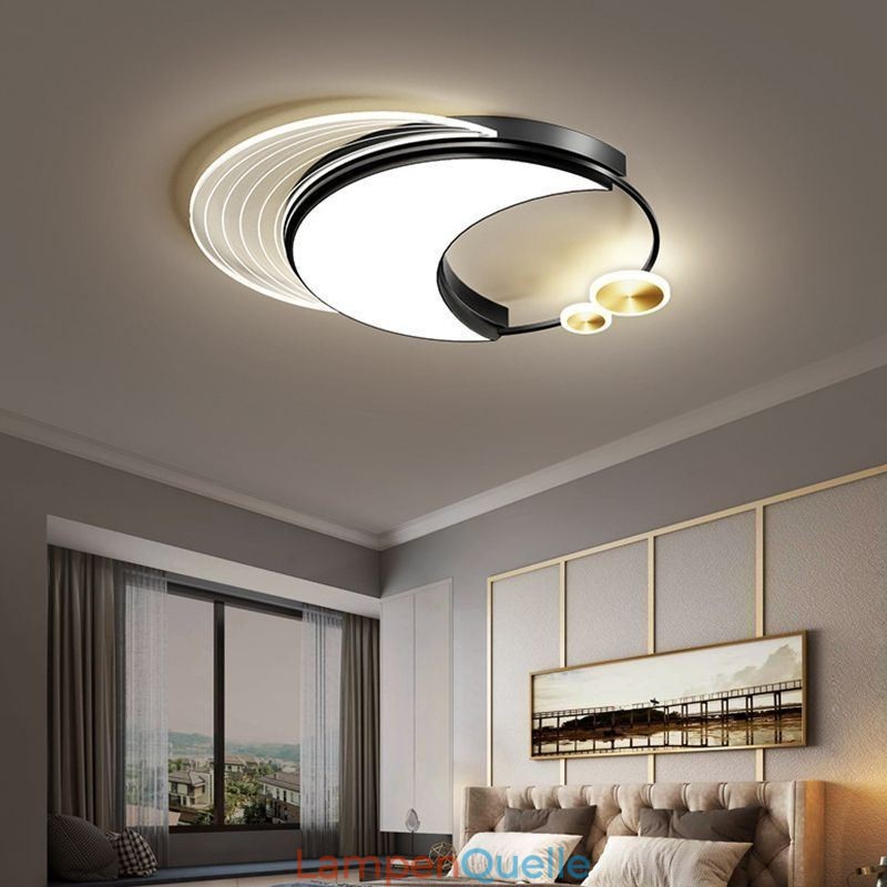 Dimmbare Deckenleuchte, moderne Unterputz-Leuchten mit Mondform, 36 W