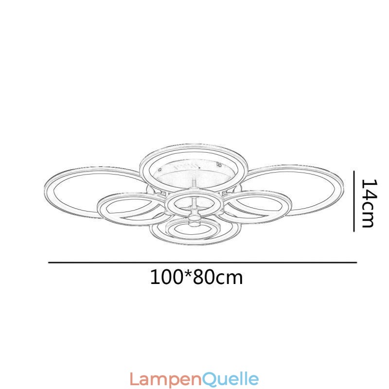 Dimmbare Deckenleuchte Moderne Ring Circle Unterputz-Deckenleuchte