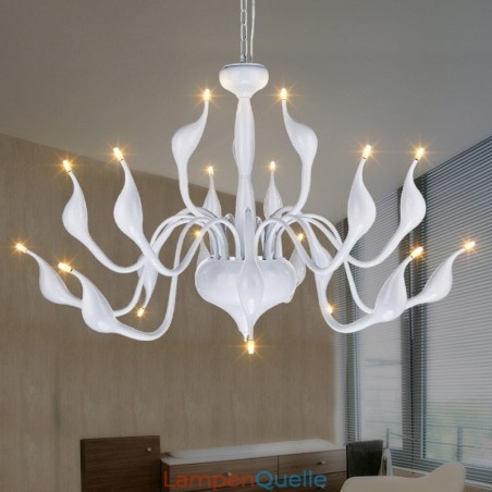 18 Lichter Edelstahl Post Modern Swan Kronleuchter Licht G4 Weiß Fertig 18 Lichter Edelstahl Post Modern Swan Kronleuchter Licht G4 Weiß Fertig