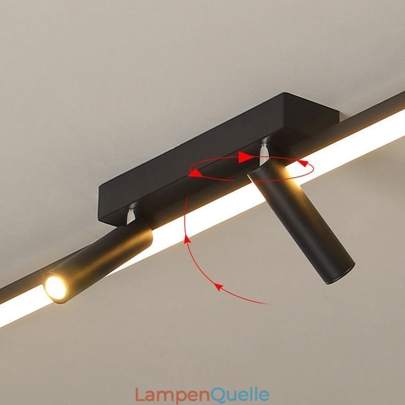 Linearer Deckenstrahler aus Acryl zur bündigen Montage