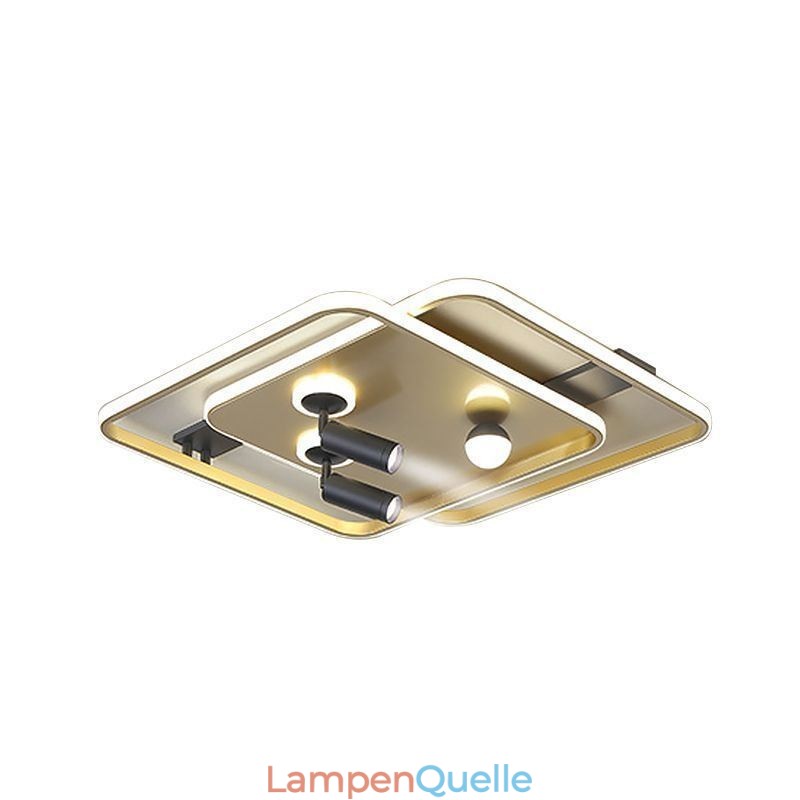 Quadratischer Deckenstrahler aus Acryl zur bündigen Montage