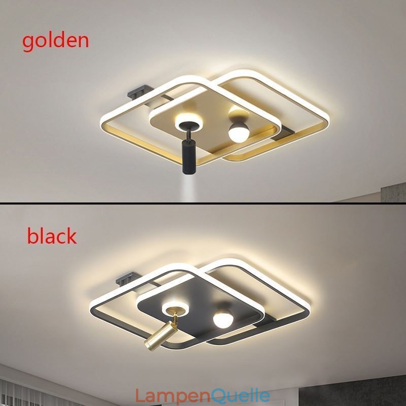 Quadratischer Deckenstrahler aus Acryl zur bündigen Montage