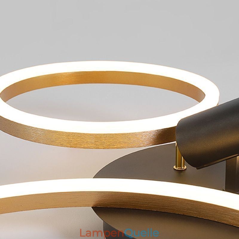 Deckenleuchte gebürstetes Gold Halo Ring Beleuchtung Strahler