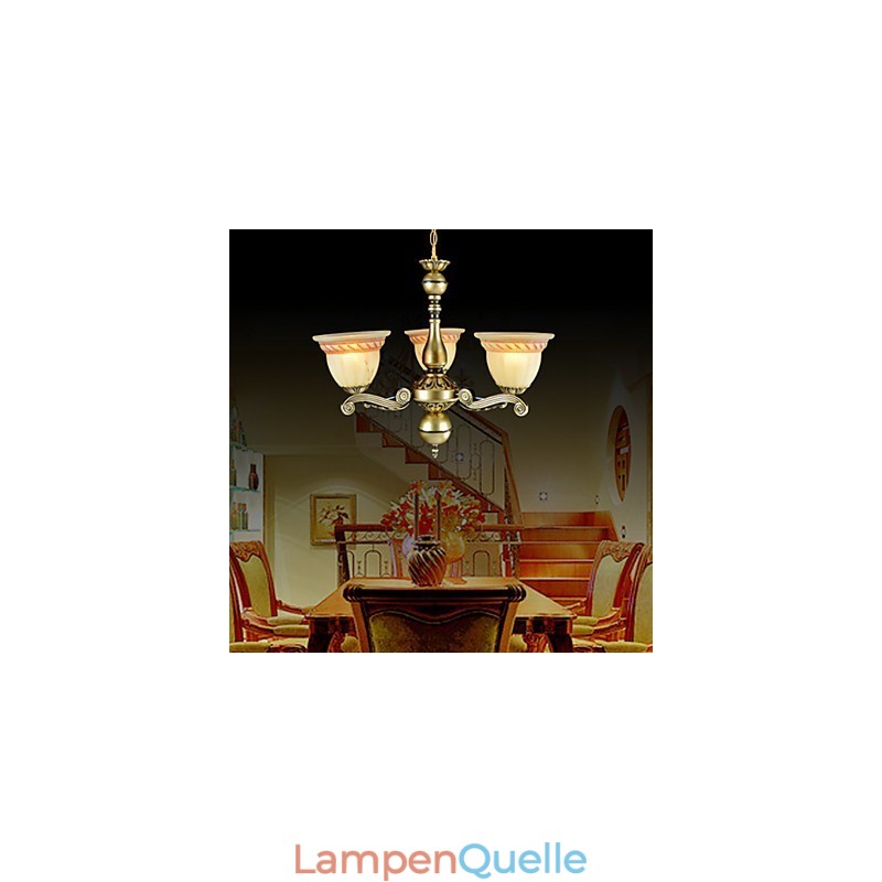Kronleuchter Drei Lichter Bronze Europäischen Retro Klassische