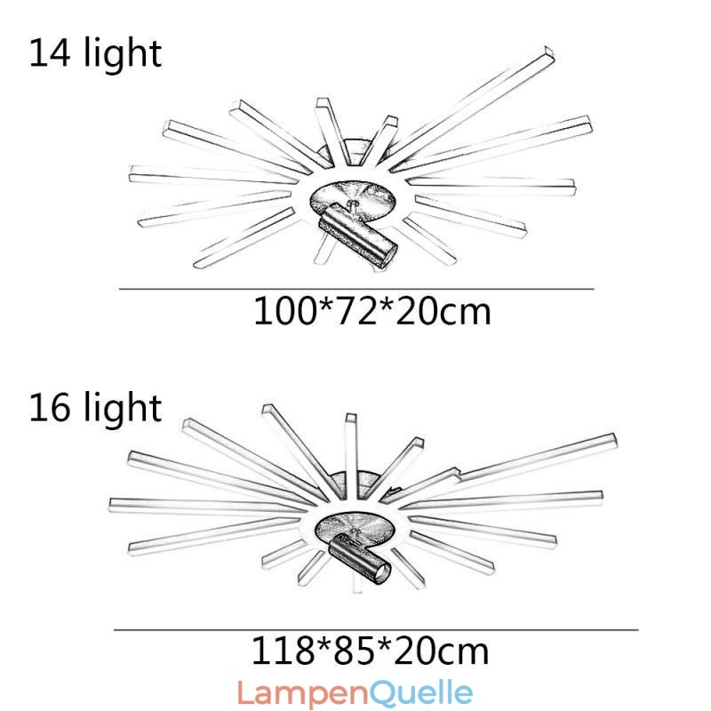 Unterputz-Strahler mit unregelmäßiger linearer Acryllampe