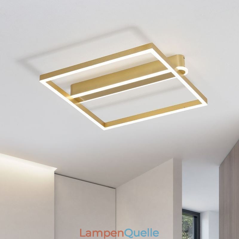Quadratische Deckenleuchte aus Acryl zur bündigen Montage
