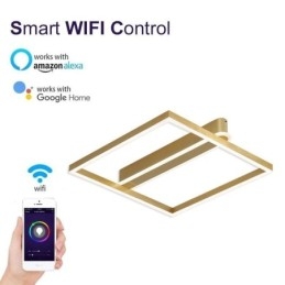 Quadratische Deckenleuchte aus Acryl zur bündigen Montage