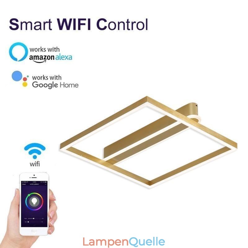 Quadratische Deckenleuchte aus Acryl zur bündigen Montage