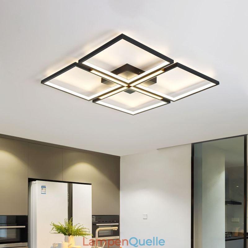 Quadratische Deckenleuchte mit Unterputzmontage, dekoratives Acryllicht