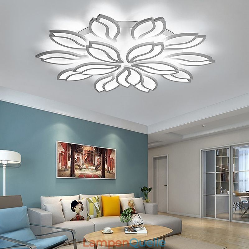 Deckenleuchte mit Acrylblumen-Motiv