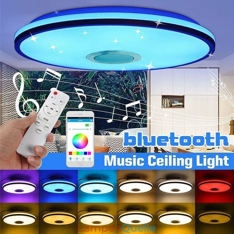 Bündig montierte, farbenfrohe Deckenleuchte mit Bluetooth-Musiklautsprecher-Timing-Funktion
