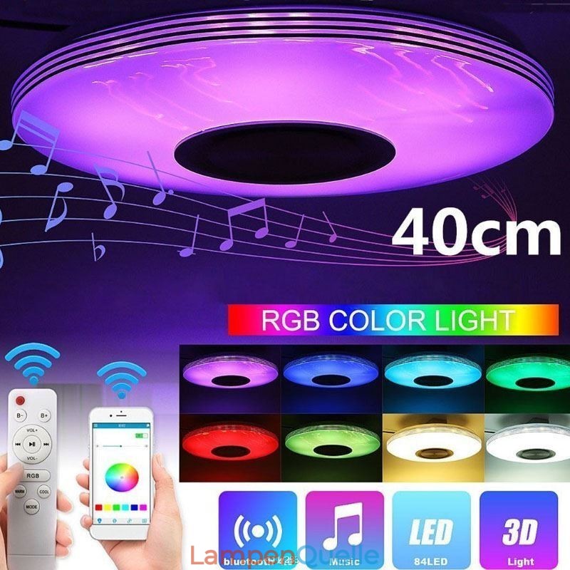 Unterputz-Deckenleuchte, dekorative Lampe, Fernbedienung, APP-Steuerung, Bluetooth-Musik-Lautsprecherlampe
