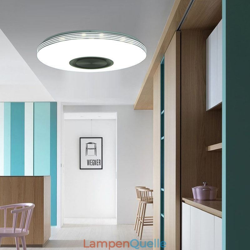 Unterputz-Deckenleuchte, dekorative Lampe, Fernbedienung, APP-Steuerung, Bluetooth-Musik-Lautsprecherlampe