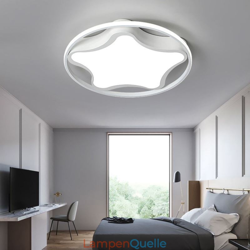 Star Deckenleuchte, flächenbündige Montage, moderne, schlichte Deckenleuchte