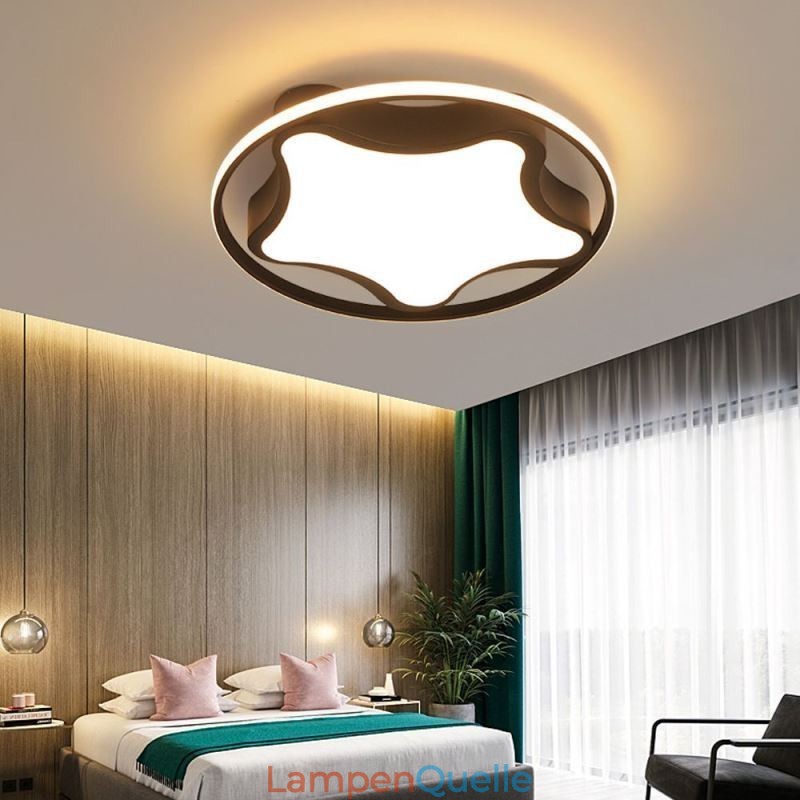 Star Deckenleuchte, flächenbündige Montage, moderne, schlichte Deckenleuchte