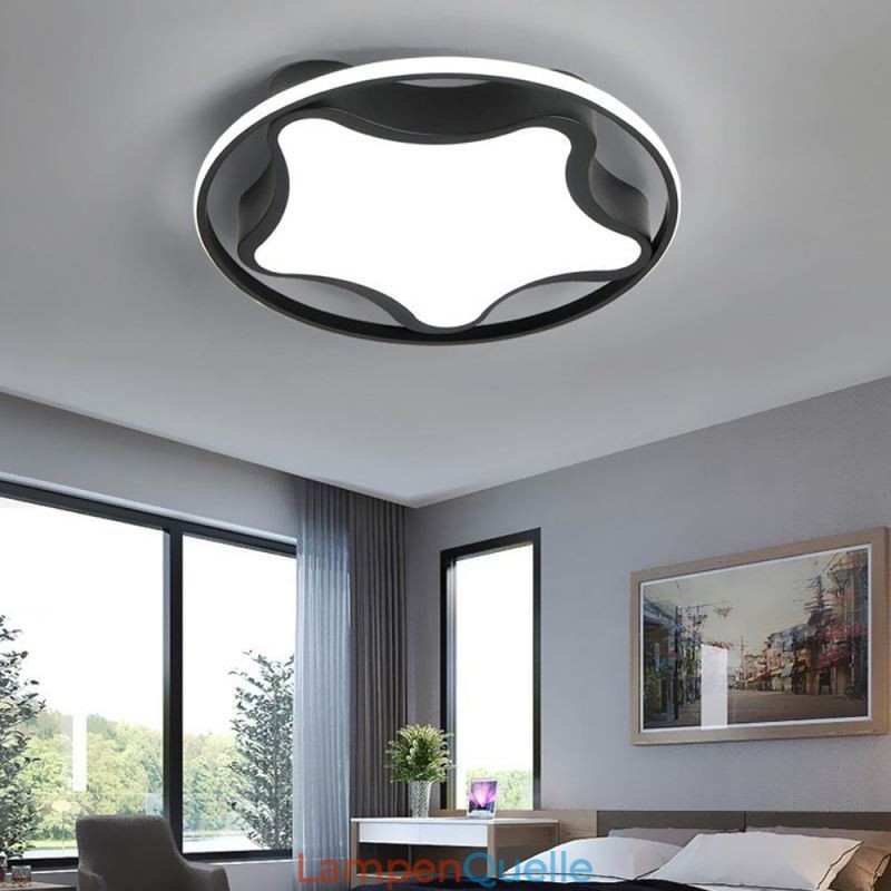 Star Deckenleuchte, flächenbündige Montage, moderne, schlichte Deckenleuchte