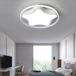 Star Deckenleuchte, flächenbündige Montage, moderne, schlichte Deckenleuchte
