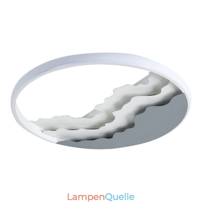 Runde, bündige Deckenleuchte aus Acryl in einzigartiger Wellenform