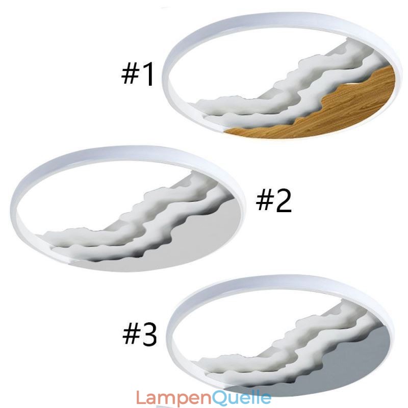 Runde, bündige Deckenleuchte aus Acryl in einzigartiger Wellenform