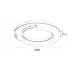 Kreisförmige Deckenleuchte aus Acryl