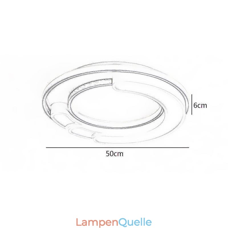Kreisförmige Deckenleuchte aus Acryl