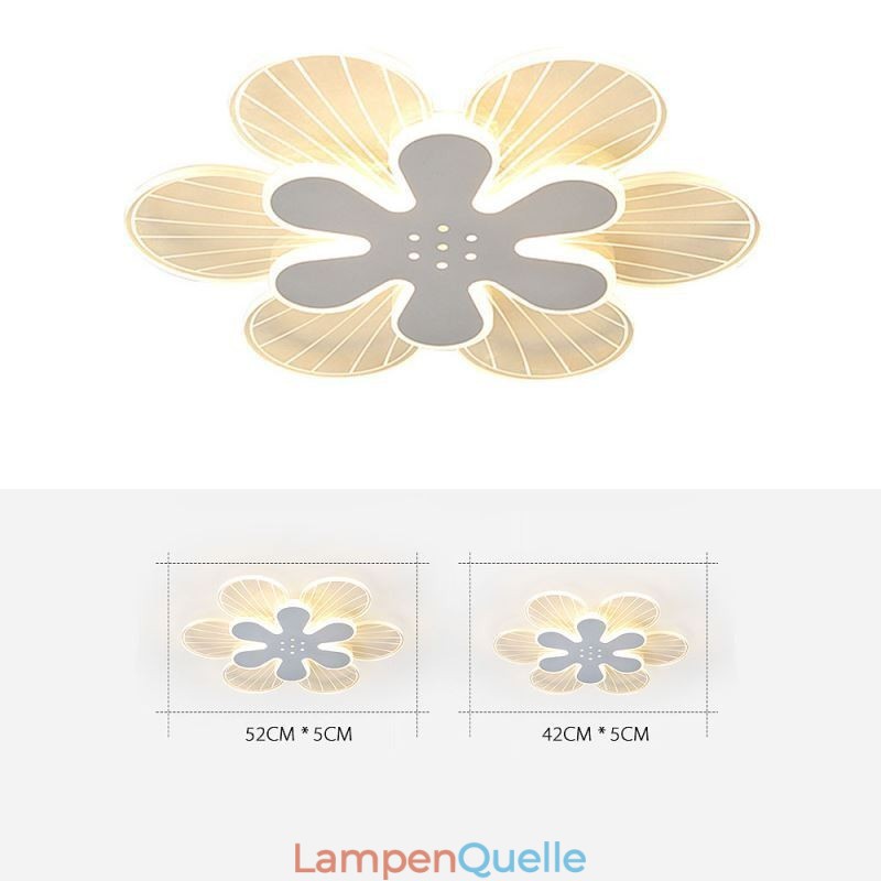 Moderne, bündige Deckenleuchte mit hübscher Blume