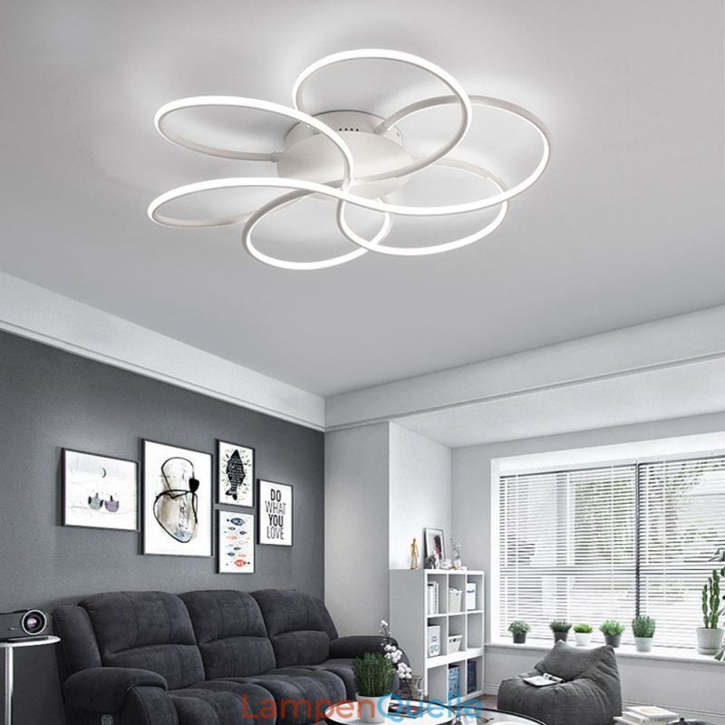 Lineare Deckenleuchte mit Unterputzmontage, modernes Blumendesign