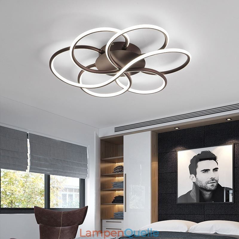 Lineare Deckenleuchte mit Unterputzmontage, modernes Blumendesign