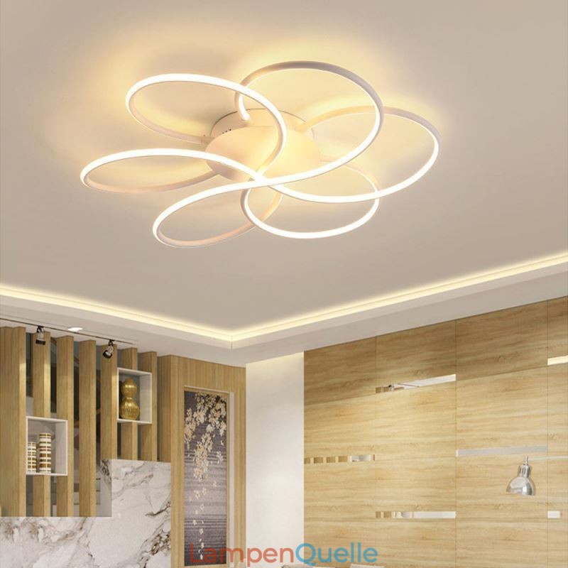 Lineare Deckenleuchte mit Unterputzmontage, modernes Blumendesign